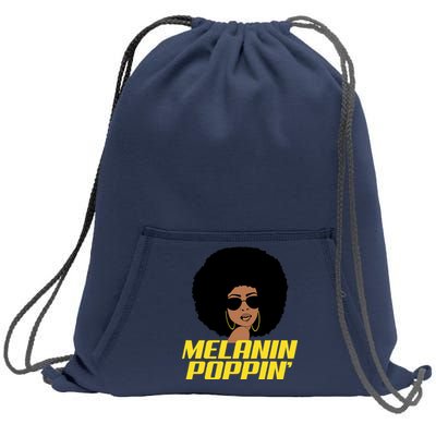 Melanin Poppin Proud African Pride Sweatshirt Cinch Pack Bag