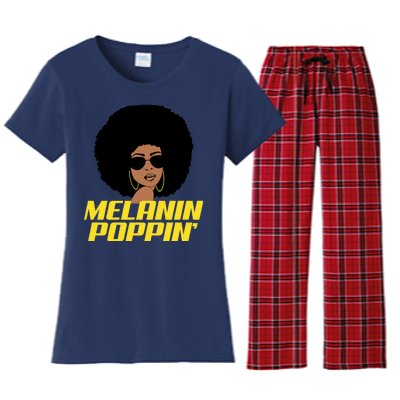 Melanin Poppin Proud African Pride Women's Flannel Pajama Set