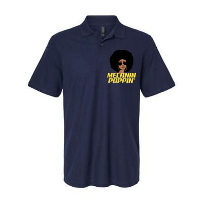 Melanin Poppin Proud African Pride Softstyle Adult Sport Polo