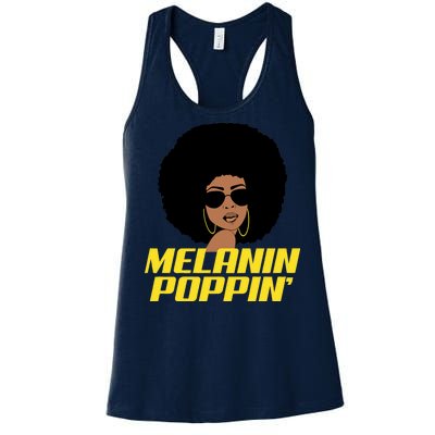 Melanin Poppin Proud African Pride Women's Racerback Tank