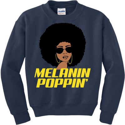 Melanin Poppin Proud African Pride Kids Sweatshirt