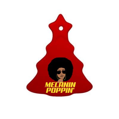 Melanin Poppin Proud African Pride Ceramic Tree Ornament