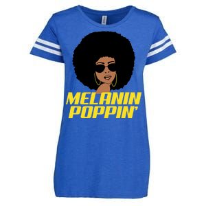 Melanin Poppin Proud African Pride Enza Ladies Jersey Football T-Shirt