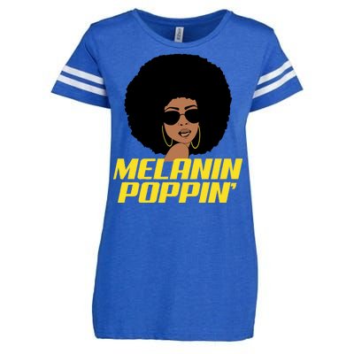 Melanin Poppin Proud African Pride Enza Ladies Jersey Football T-Shirt