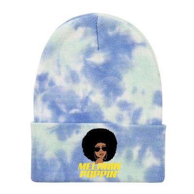 Melanin Poppin Proud African Pride Tie Dye 12in Knit Beanie