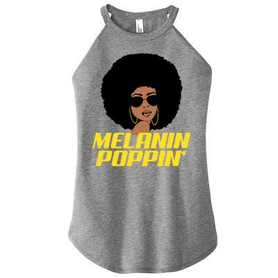 Melanin Poppin Proud African Pride Women's Perfect Tri Rocker Tank