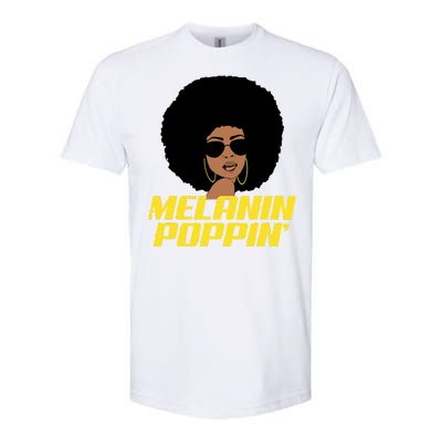 Melanin Poppin Proud African Pride Softstyle CVC T-Shirt