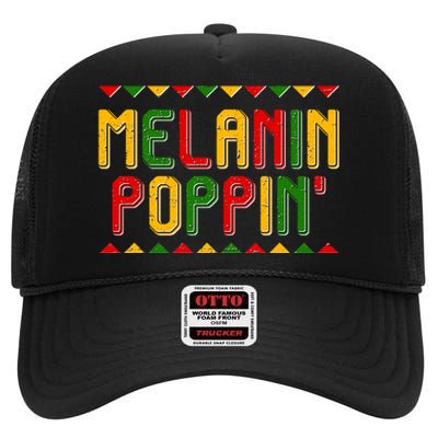 Melanin Poppin' Traditional Colors High Crown Mesh Back Trucker Hat