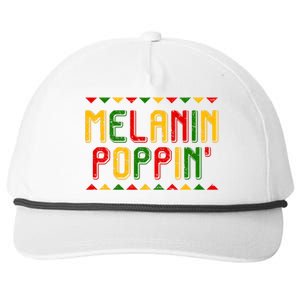 Melanin Poppin' Traditional Colors Snapback Five-Panel Rope Hat