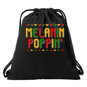 Melanin Poppin' Traditional Colors Drawstring Bag