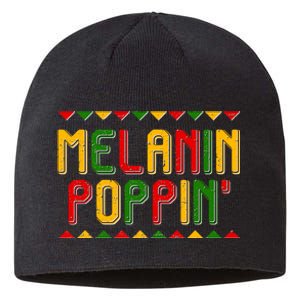 Melanin Poppin' Traditional Colors Sustainable Beanie