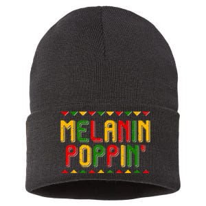 Melanin Poppin' Traditional Colors Sustainable Knit Beanie