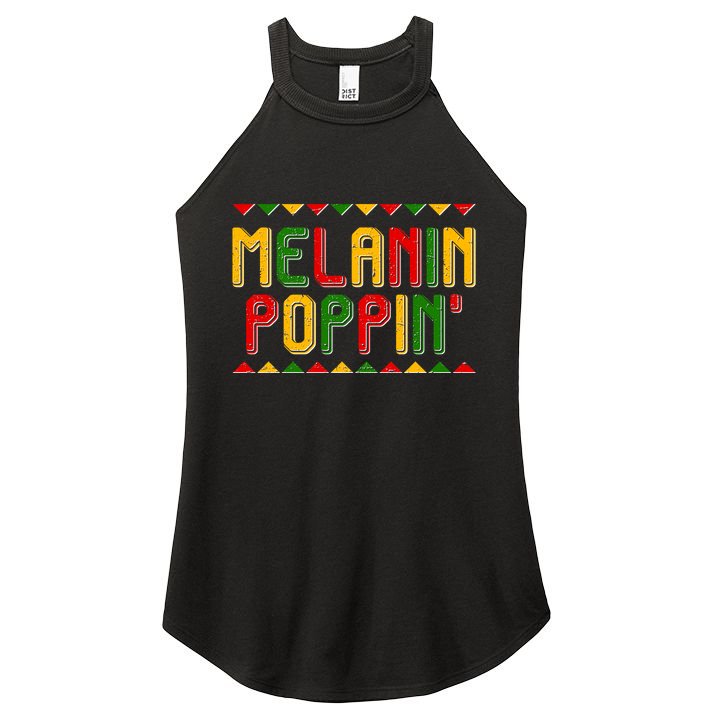 Melanin Poppin' Traditional Colors Women's Perfect Tri Rocker Tank