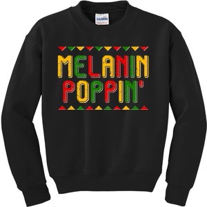 Melanin Poppin' Traditional Colors Kids Sweatshirt