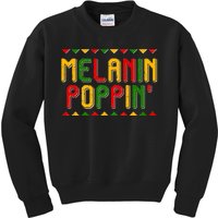 Melanin Poppin' Traditional Colors Kids Sweatshirt