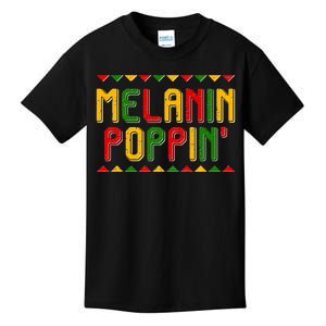 Melanin Poppin' Traditional Colors Kids T-Shirt