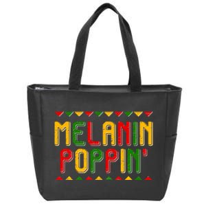 Melanin Poppin' Traditional Colors Zip Tote Bag