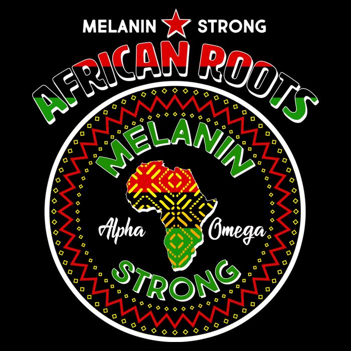 Melanin Strong African Roots Emblem Cooling Performance Crew T-Shirt