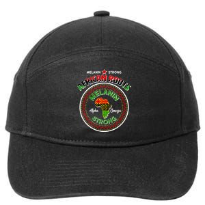 Melanin Strong African Roots Emblem 7-Panel Snapback Hat