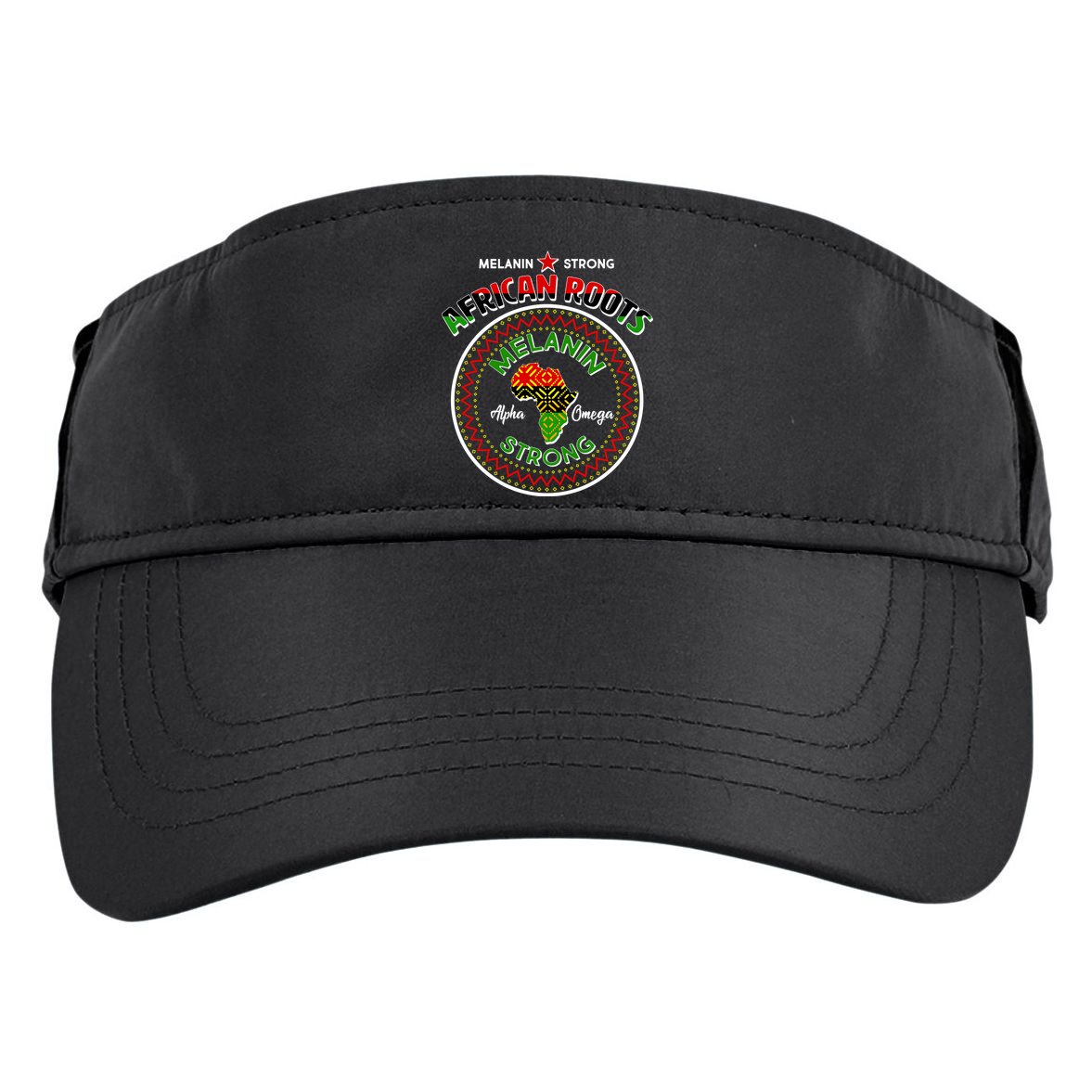 Melanin Strong African Roots Emblem Adult Drive Performance Visor