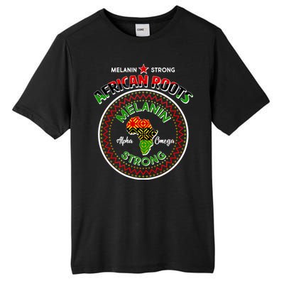 Melanin Strong African Roots Emblem Tall Fusion ChromaSoft Performance T-Shirt