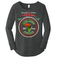 Melanin Strong African Roots Emblem Women's Perfect Tri Tunic Long Sleeve Shirt