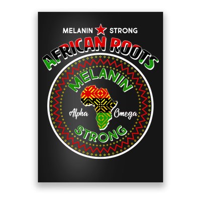 Melanin Strong African Roots Emblem Poster