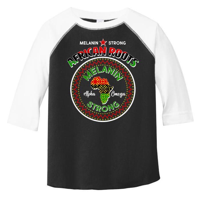 Melanin Strong African Roots Emblem Toddler Fine Jersey T-Shirt