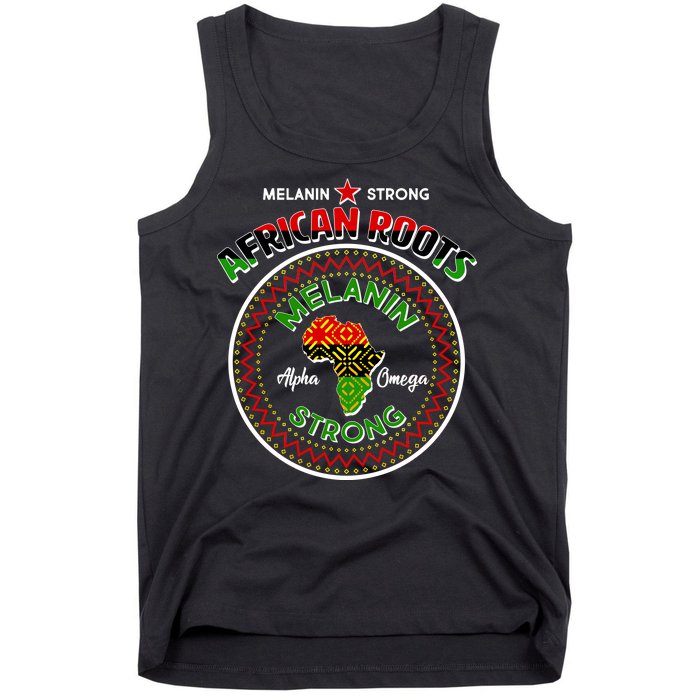 Melanin Strong African Roots Emblem Tank Top