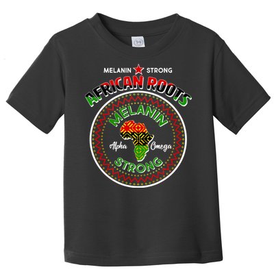 Melanin Strong African Roots Emblem Toddler T-Shirt