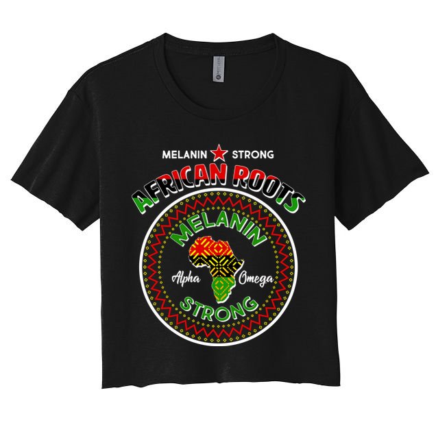 Melanin Strong African Roots Emblem Crop Top