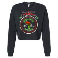 Melanin Strong African Roots Emblem Cropped Pullover Crew