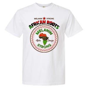 Melanin Strong African Roots Emblem Garment-Dyed Heavyweight T-Shirt