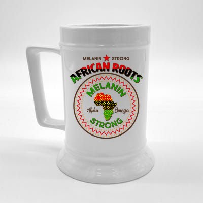 Melanin Strong African Roots Emblem Beer Stein