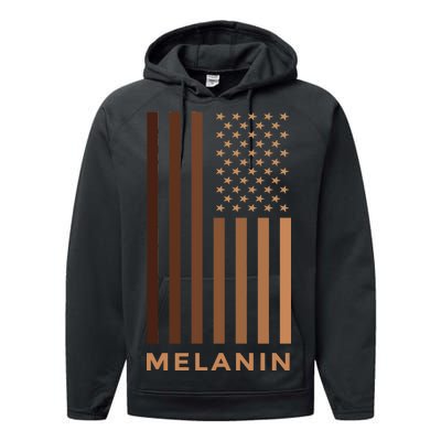 Melanin USA Flag Performance Fleece Hoodie