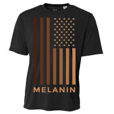 Melanin USA Flag Cooling Performance Crew T-Shirt