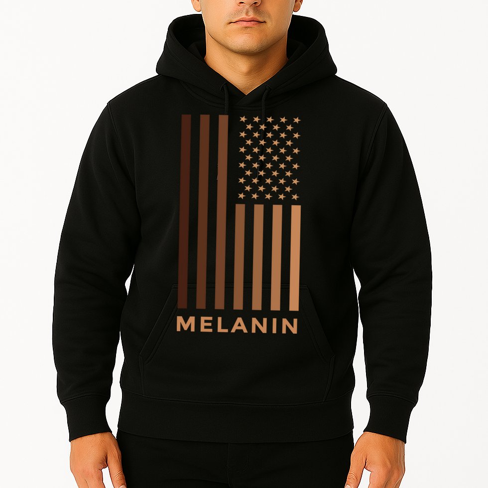 Melanin USA Flag Hoodie