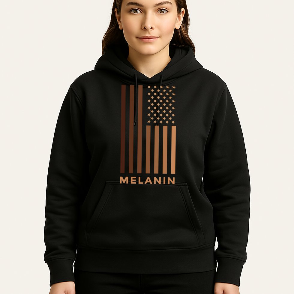 Melanin USA Flag Hoodie