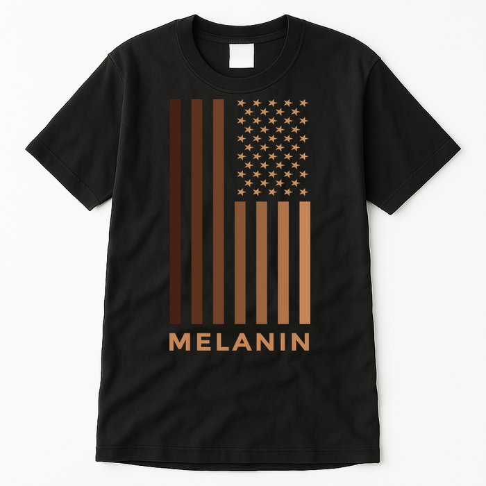 Melanin USA Flag Tall T-Shirt