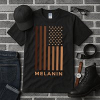 Melanin USA Flag Tall T-Shirt