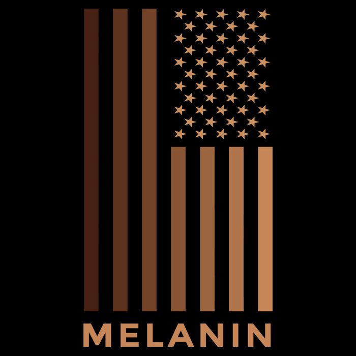 Melanin USA Flag Tall T-Shirt