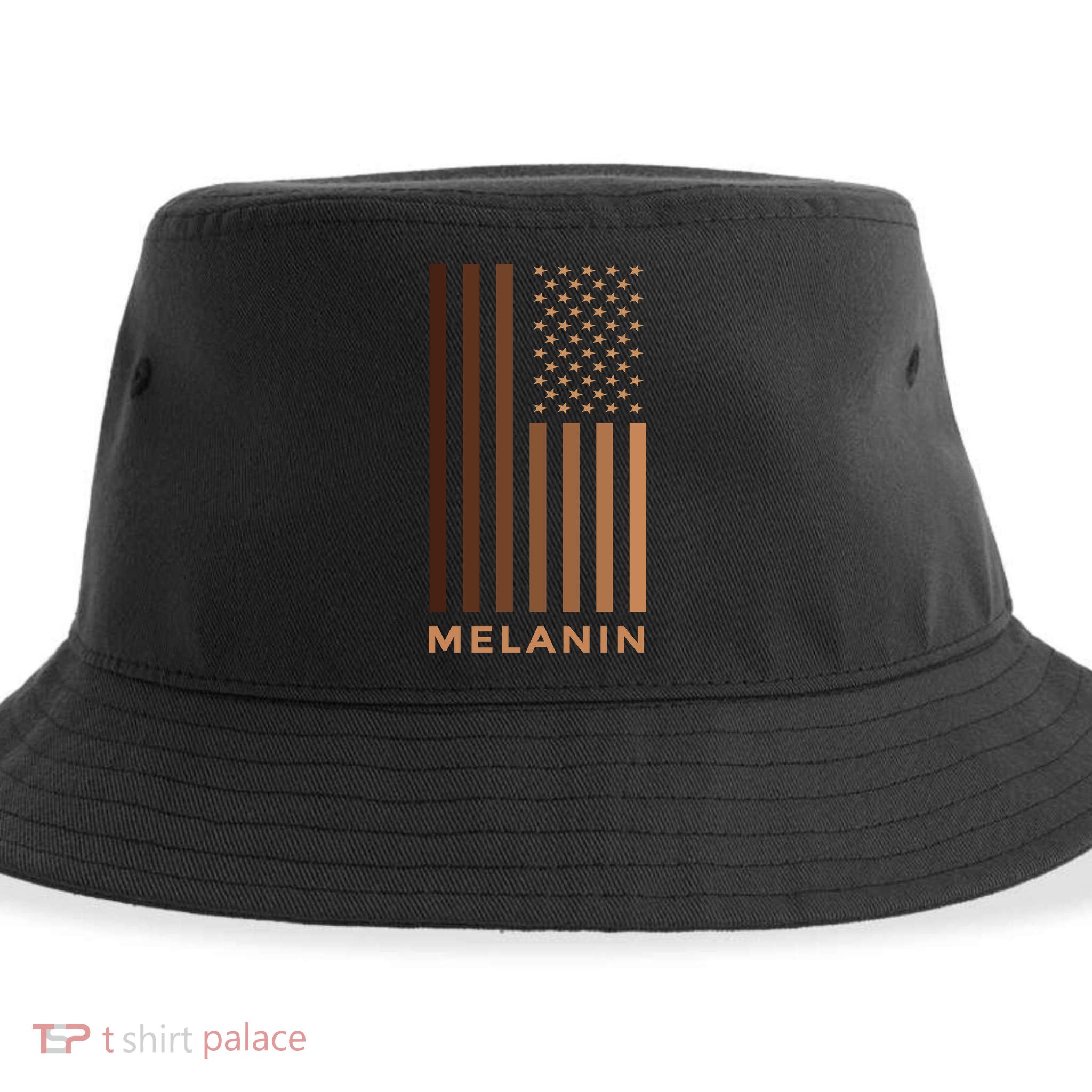 Melanin USA Flag Sustainable Bucket Hat