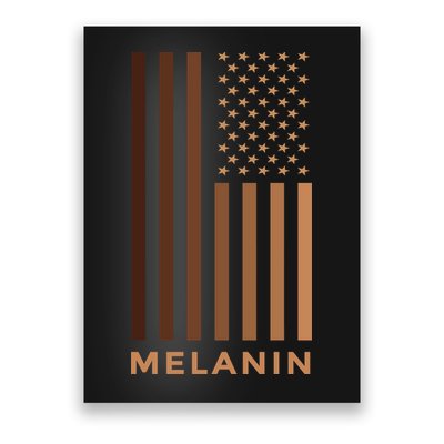 Melanin USA Flag Poster