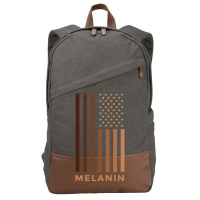 Melanin USA Flag Cotton Canvas Backpack