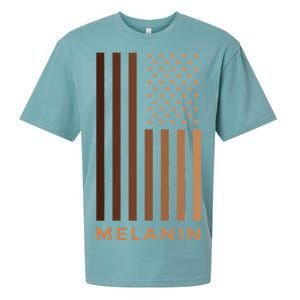 Melanin USA Flag Sueded Cloud Jersey T-Shirt