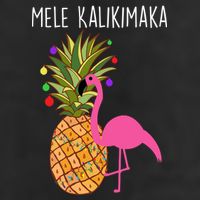 Mele Kalikimaka Flamingo Christmas 7 Panel Mesh Trucker Snapback Hat