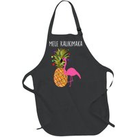 Mele Kalikimaka Flamingo Christmas Full-Length Apron With Pockets