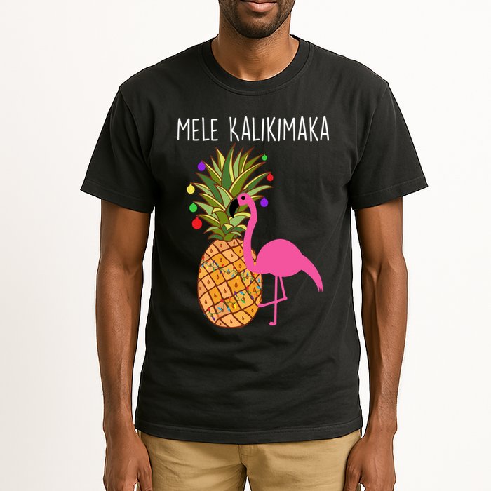 Mele Kalikimaka Flamingo Christmas Tall T-Shirt