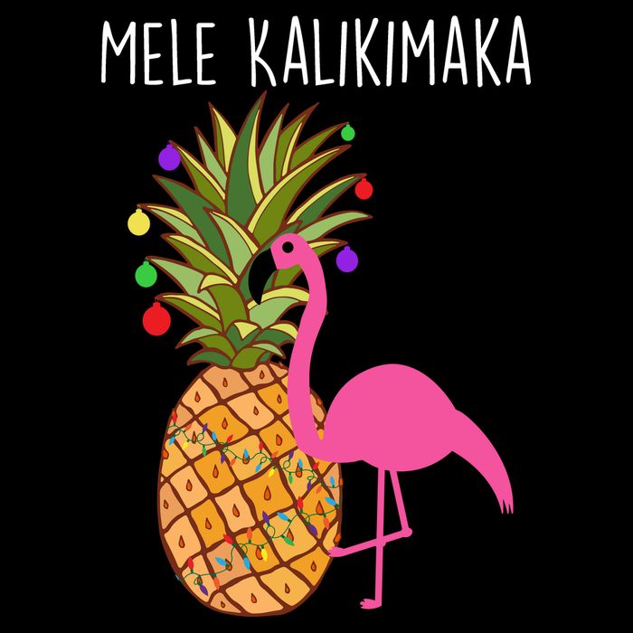 Mele Kalikimaka Flamingo Christmas Tall T-Shirt