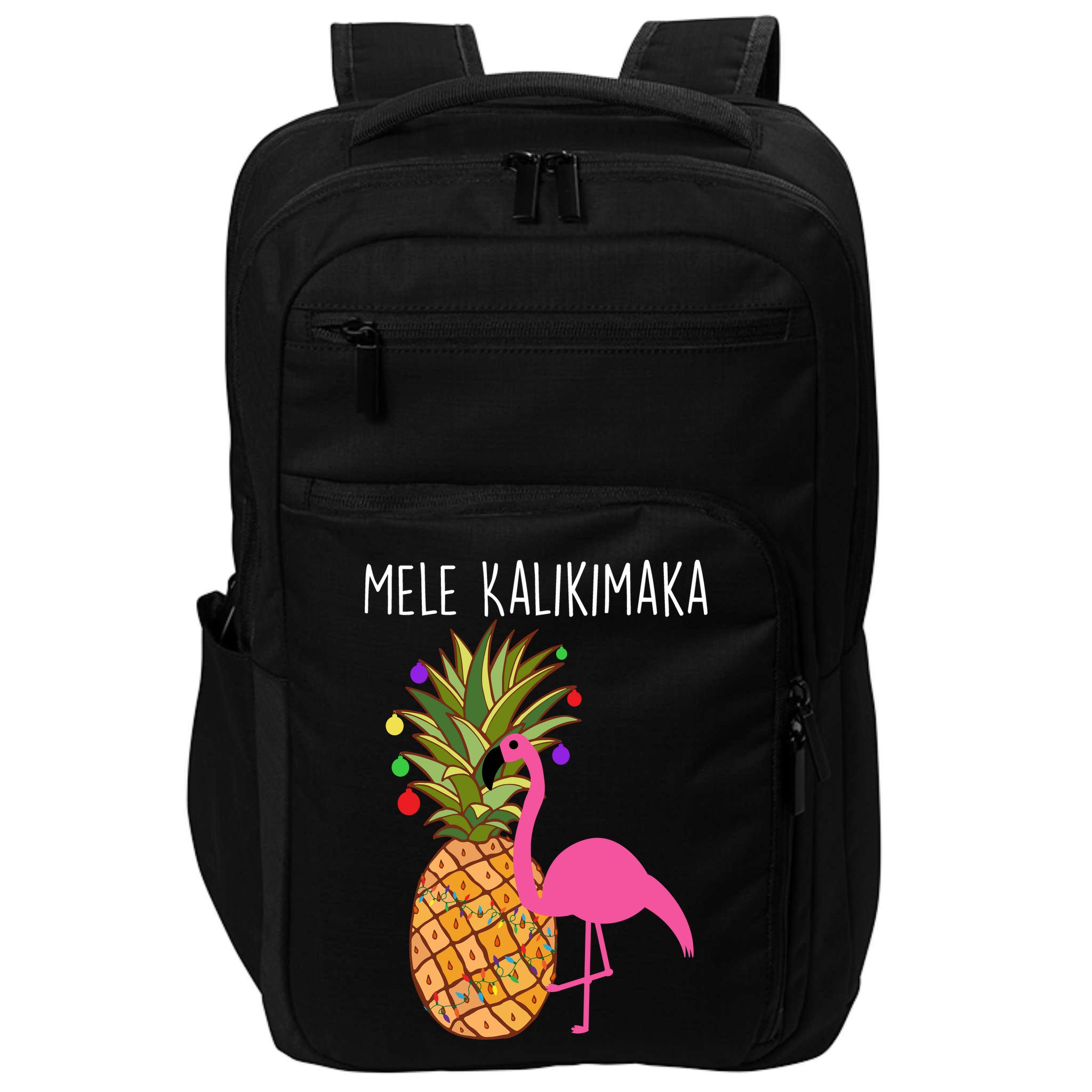 Mele Kalikimaka Flamingo Christmas Impact Tech Backpack